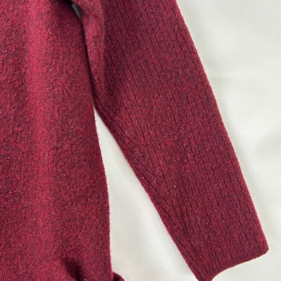 Theory Women's XS Burgundy Cardigan 100% Cashmere Long Sleeve Pockets Sweater - Picture 13 of 13